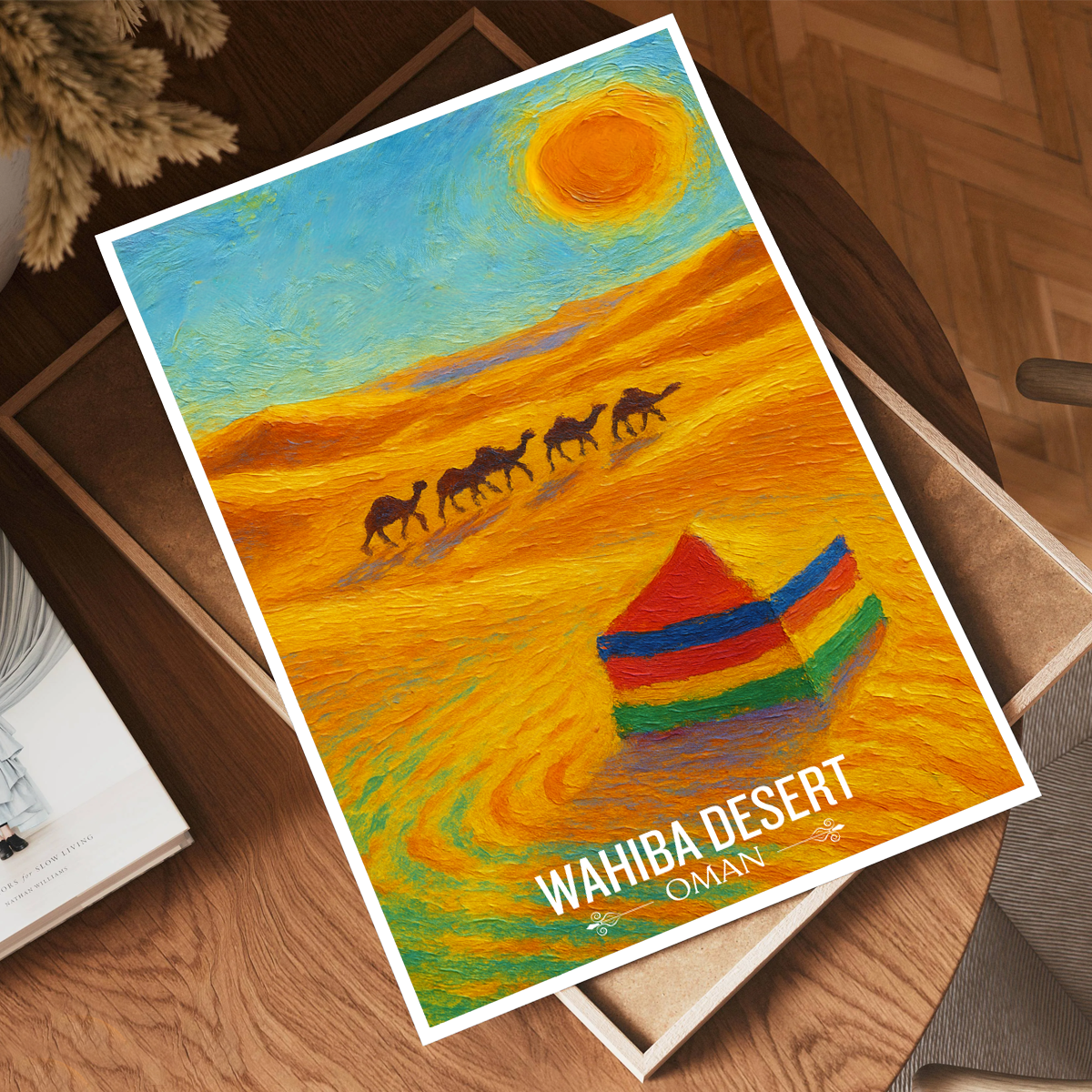 Wahiba Desert - Oman - Travel Art Wall Deco Poster - Art Print - Travel Art Poster