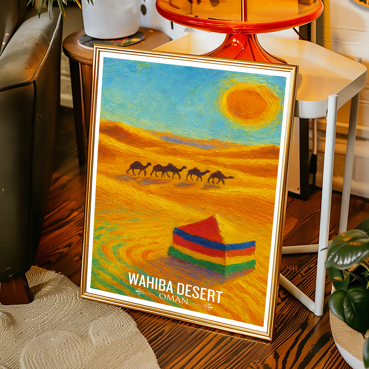 Wahiba Desert - Oman - Travel Art Wall Deco Poster - Art Print - Travel Art Poster