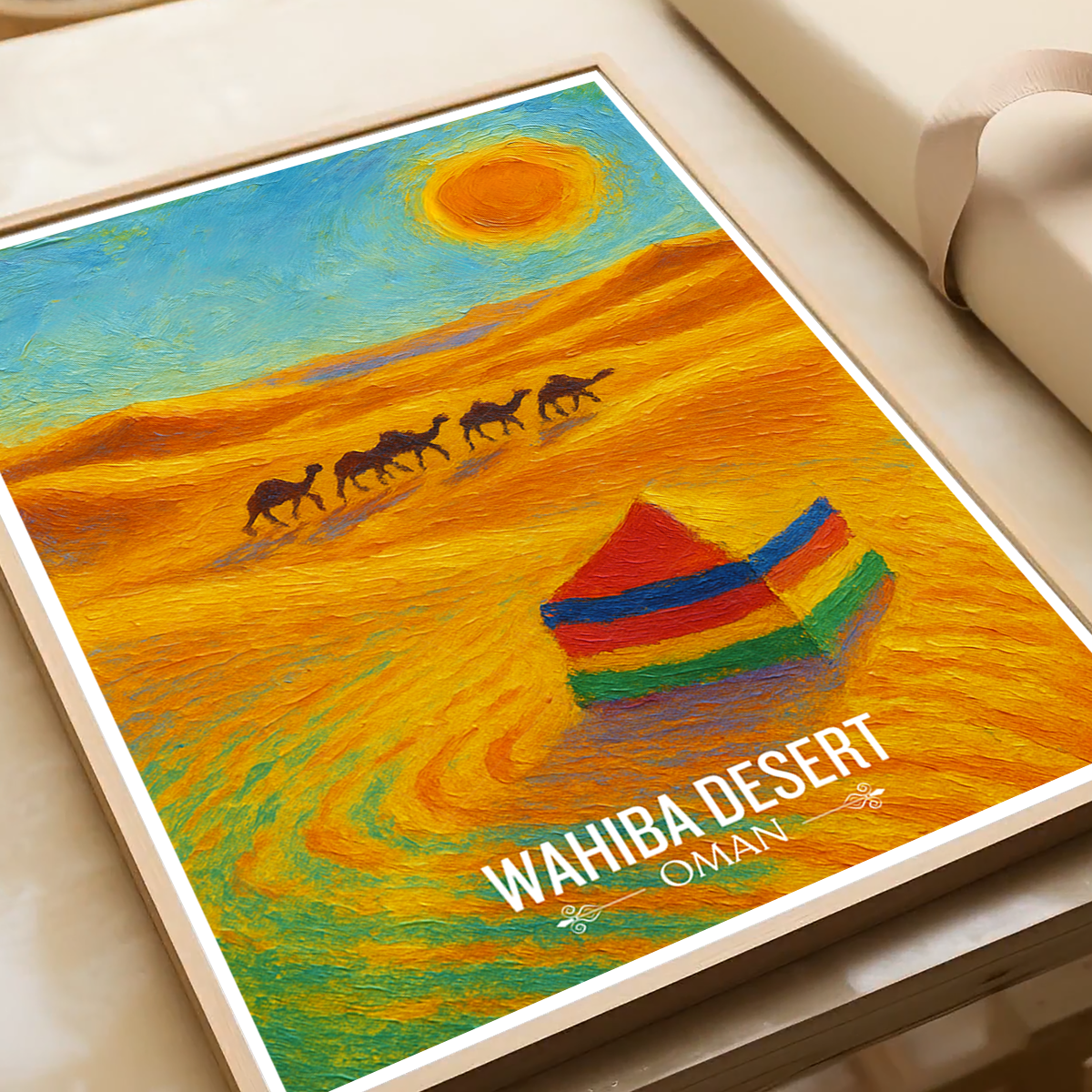 Wahiba Desert - Oman - Travel Art Wall Deco Poster - Art Print - Travel Art Poster