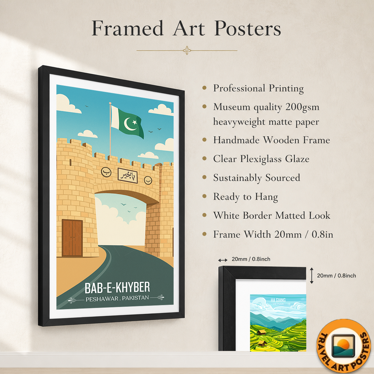 Bab-e-Khyber - Peshawar - KPK - Travel Wall Art Print - - Travel Art Poster