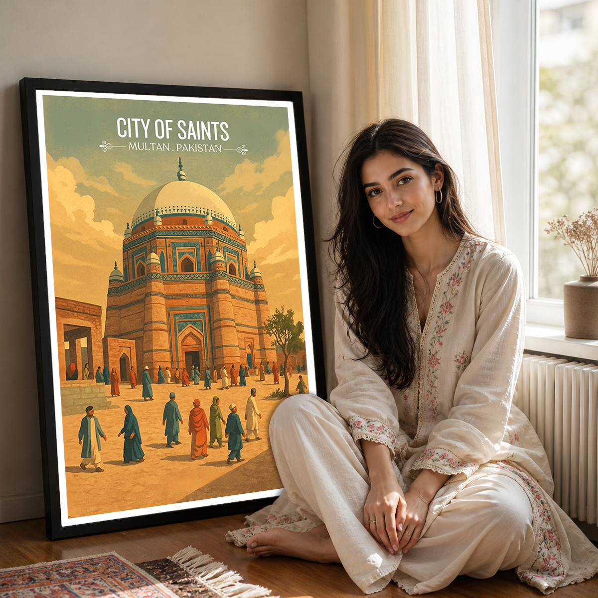 City of Saints - Multan - Spiritual City - Travel Wall Art Print - - Travel Art Poster