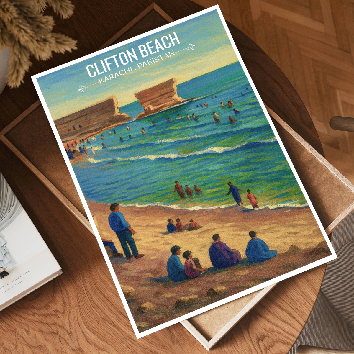 Clifton Beach - Karachi - Arabian Sea - Travel Wall Art Print - - Travel Art Poster