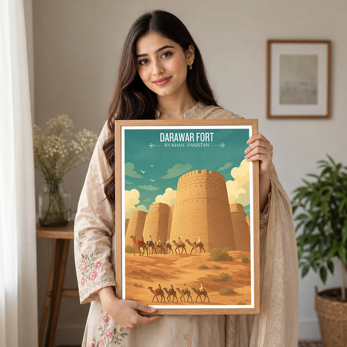 Darawar Fort - Rahim Yar Khan - Punjab - Travel Wall Art Print - - Travel Art Poster