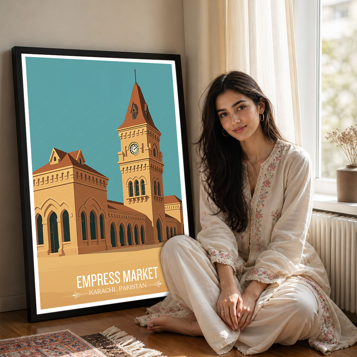 Empress Market - Karachi - Travel Wall Art Print - - Travel Art Poster