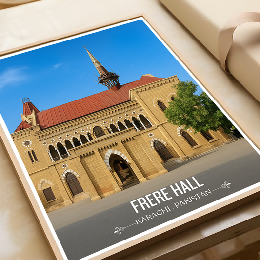 Sir Henry Bartle Frere Hall - Karachi - Travel Wall Art Print - - Travel Art Poster