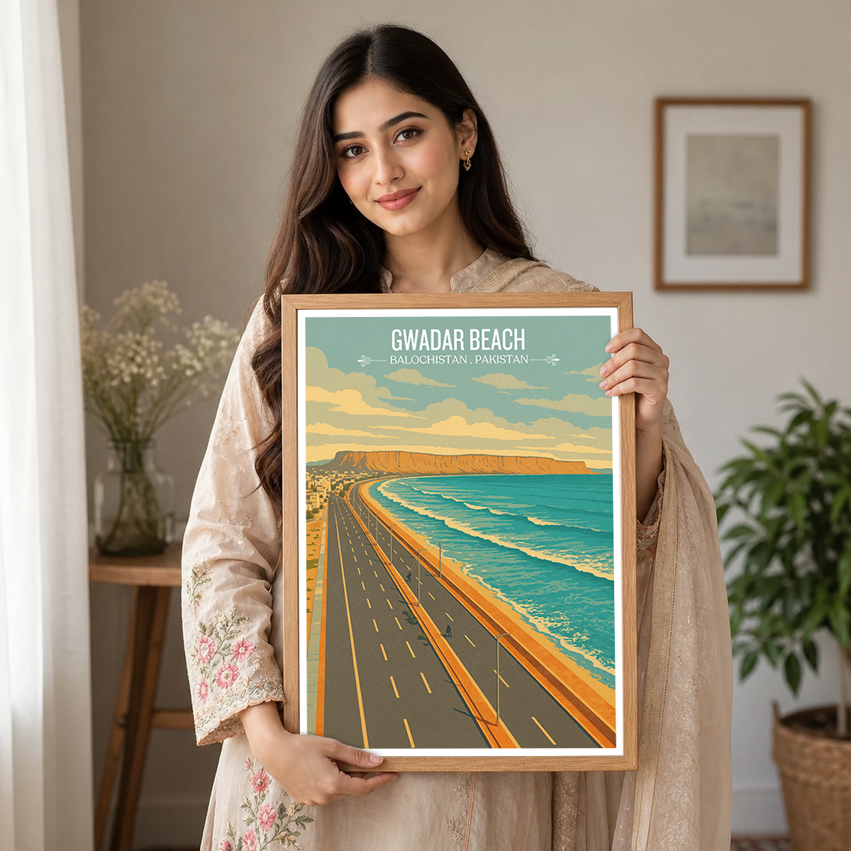 Gawadar Beach - Baluchistan - Arabian Sea - Travel Wall Art Print - - Travel Art Poster