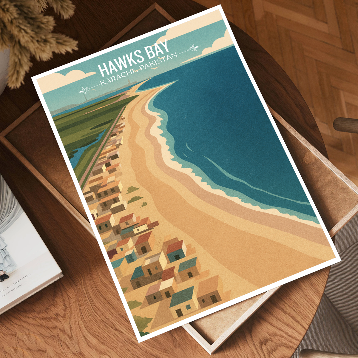 Hawks Bay - Karachi - Sindh - Arabian Sea - Travel Wall Art Print - - Travel Art Poster