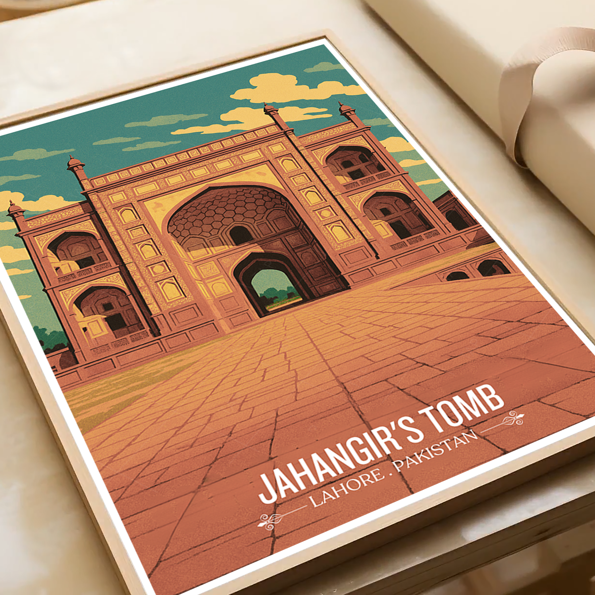 Jahangir Tomb - Lahore - Travel Wall Art Print - - Travel Art Poster