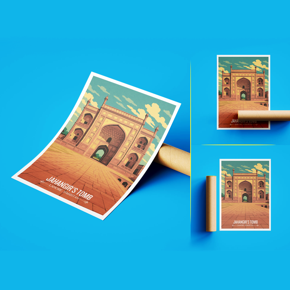 Jahangir Tomb - Lahore - Travel Wall Art Print - - Travel Art Poster