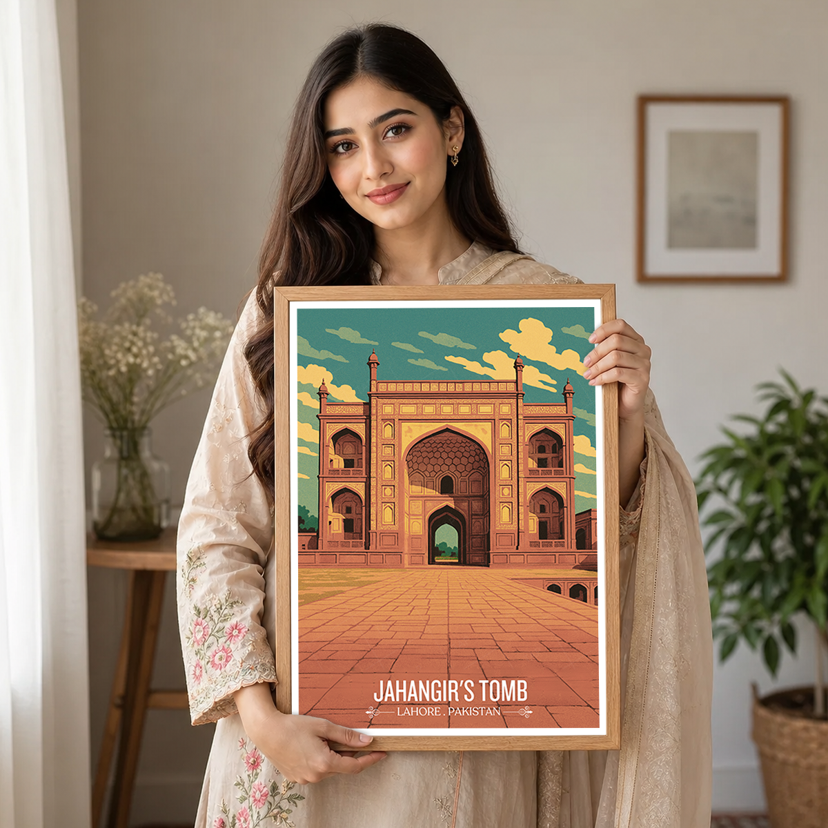 Jahangir Tomb - Lahore - Travel Wall Art Print - - Travel Art Poster