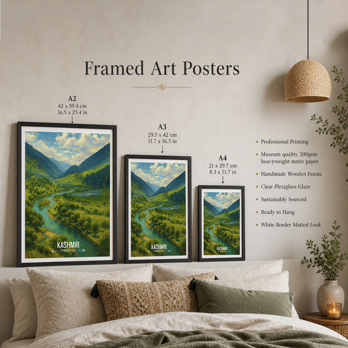 Azad Kashmir - Pakistan - Northern Area - Travel Wall Art Print - - Travel Art Poster