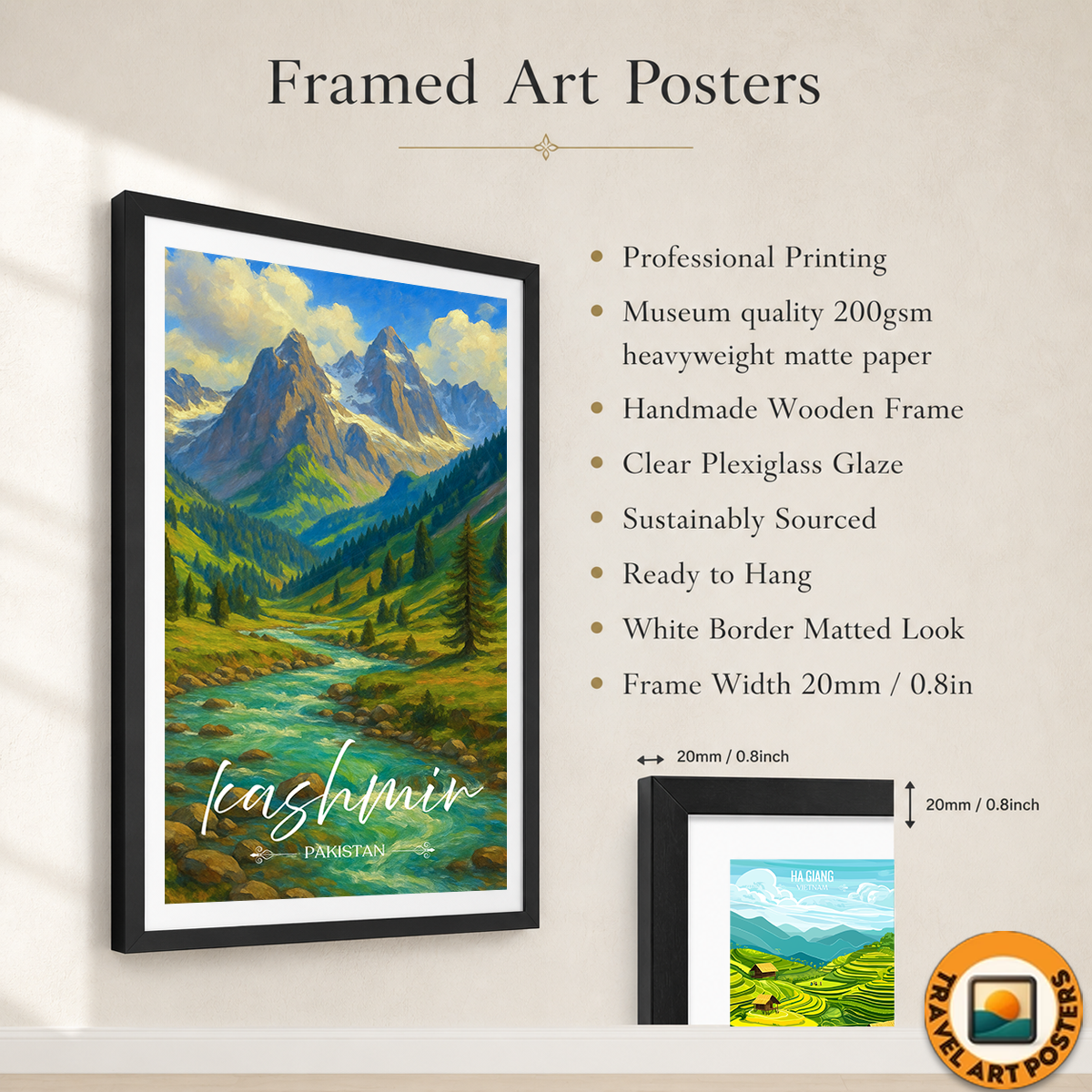 Kashmir - Pakistan - Northern Area - Travel Wall Art Print - - Travel Art Poster