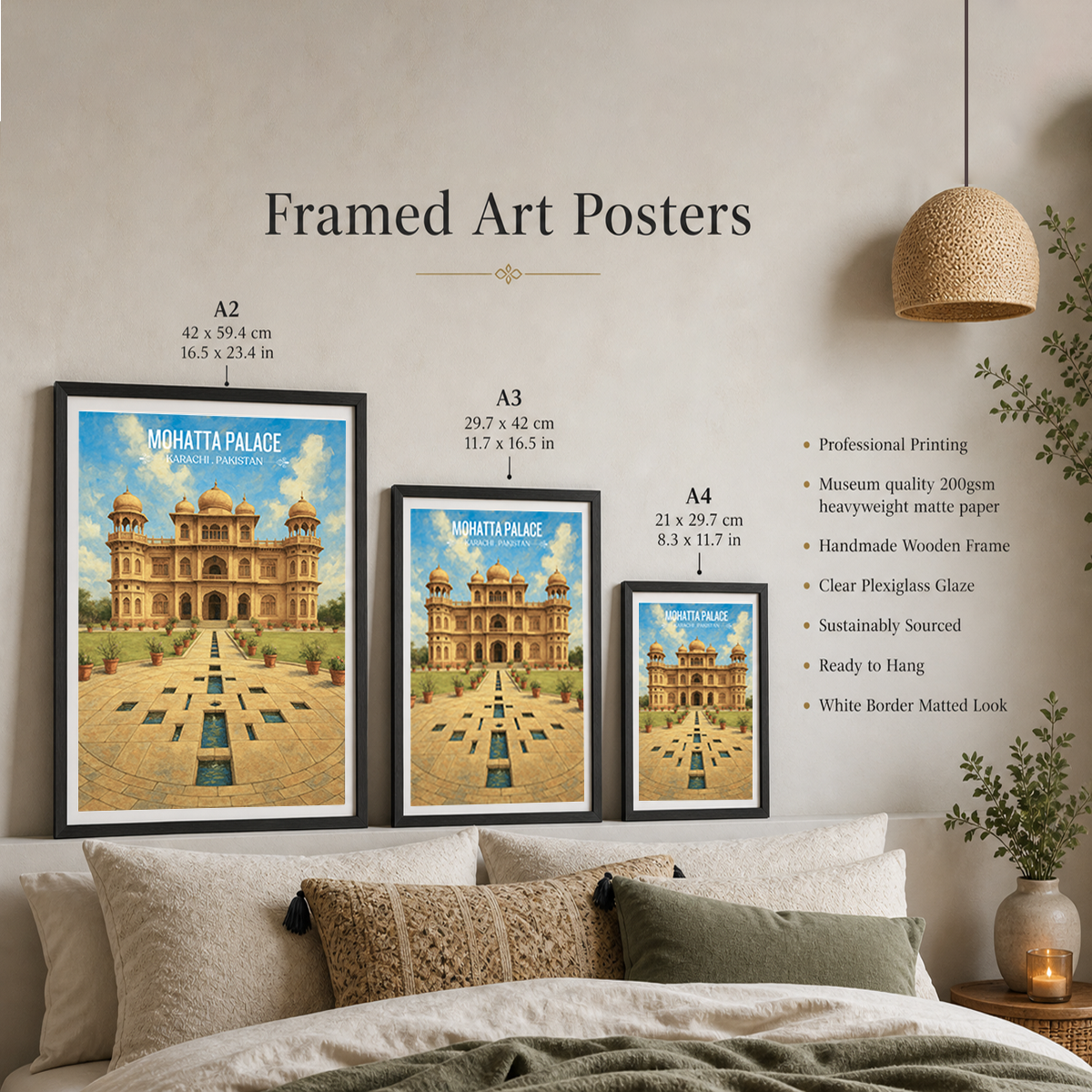 Shiv Rattan Mohatta Palace - Karachi - Rajasthan Mughal Era - Travel Wall Art Print - - Travel Art Poster