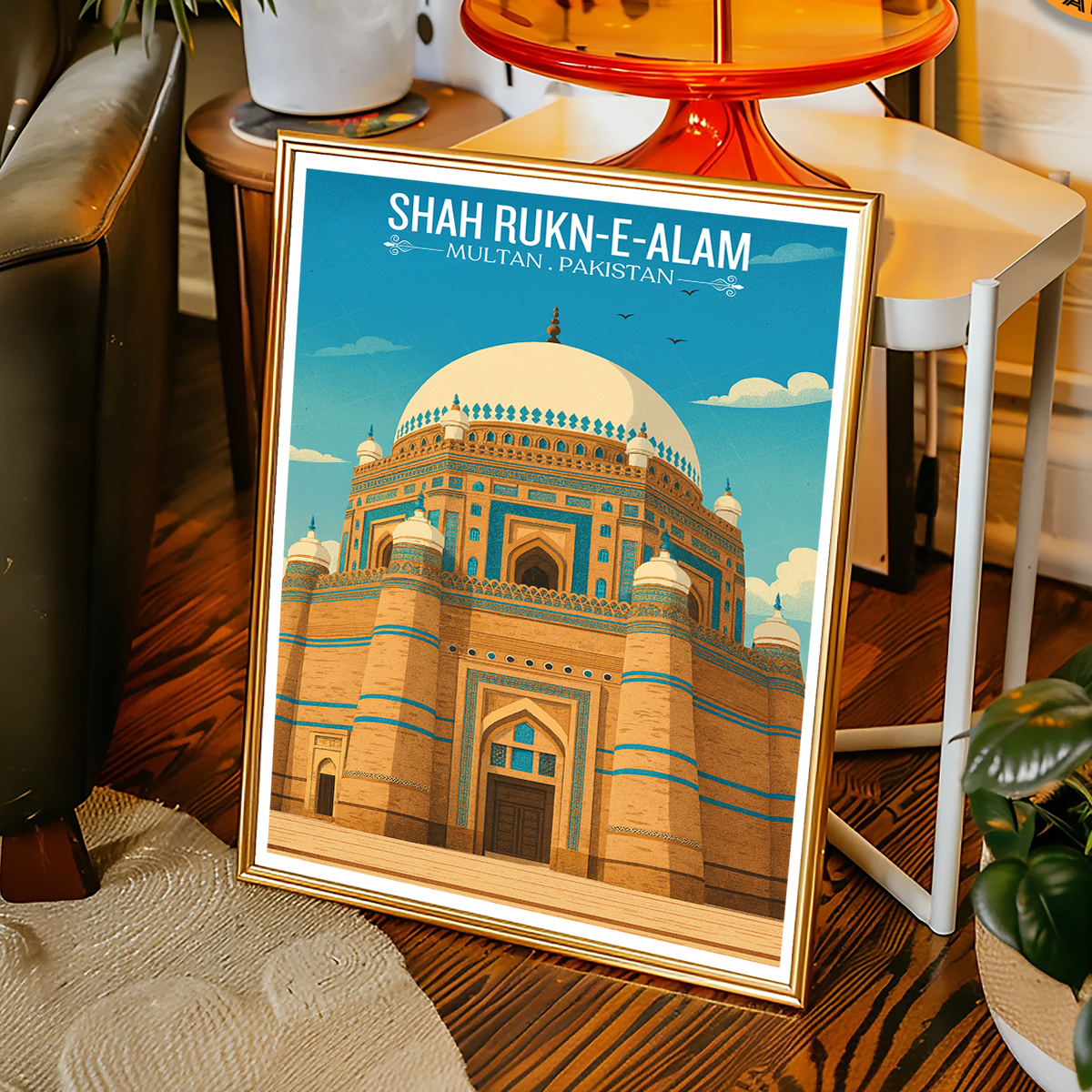 Shah Rukne-e-Alam Shrine - Sufi City - Multan - Punjab - Travel Wall Art Print - - Travel Art Poster
