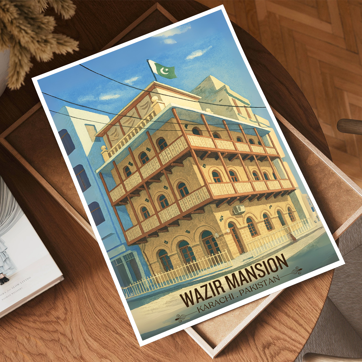 Wazir Mansion - Historical Colonial Karachi - Travel Wall Art Print - - Travel Art Poster
