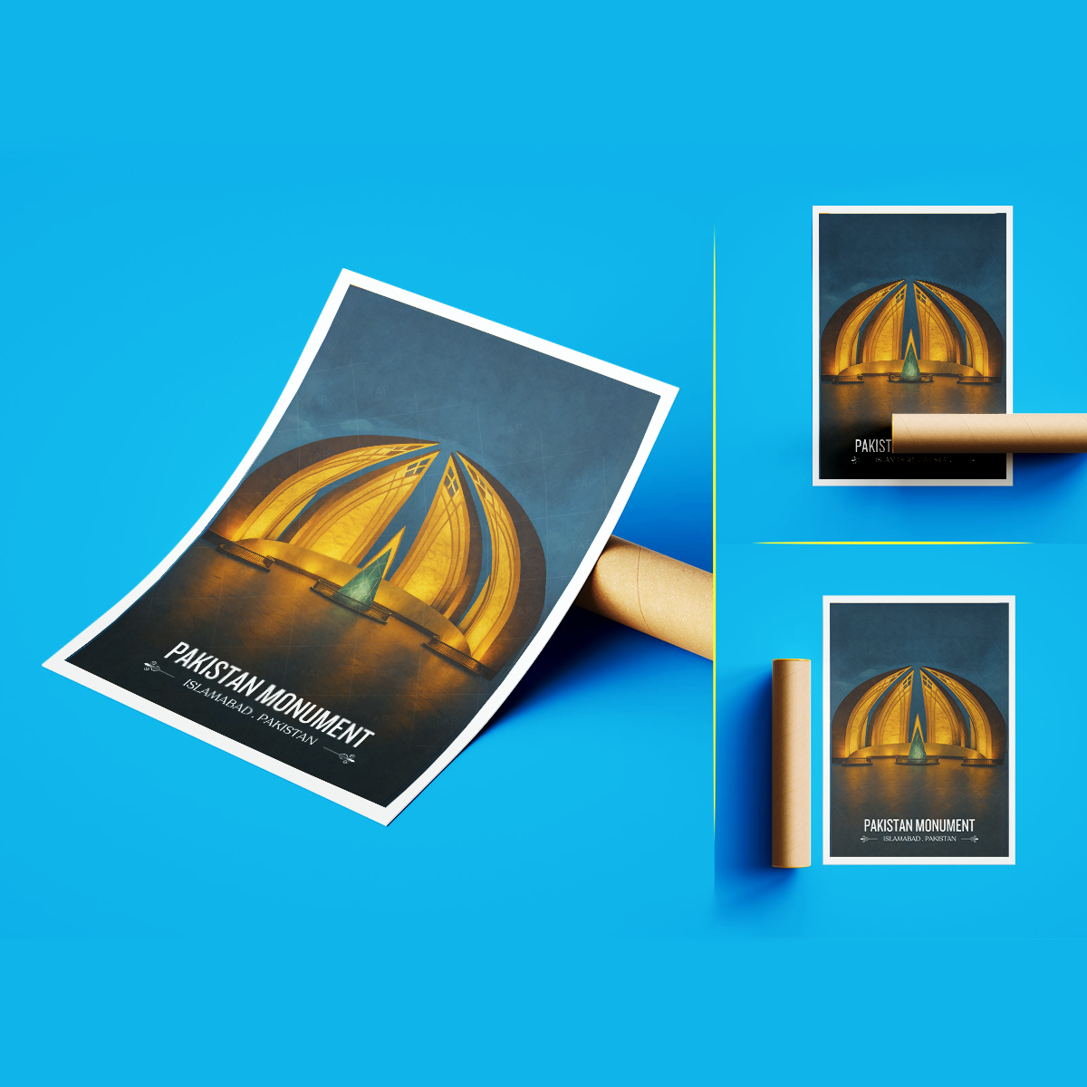Pakistan Monument - Islamabad - Modern Architecture - Travel Wall Art Print - - Travel Art Poster