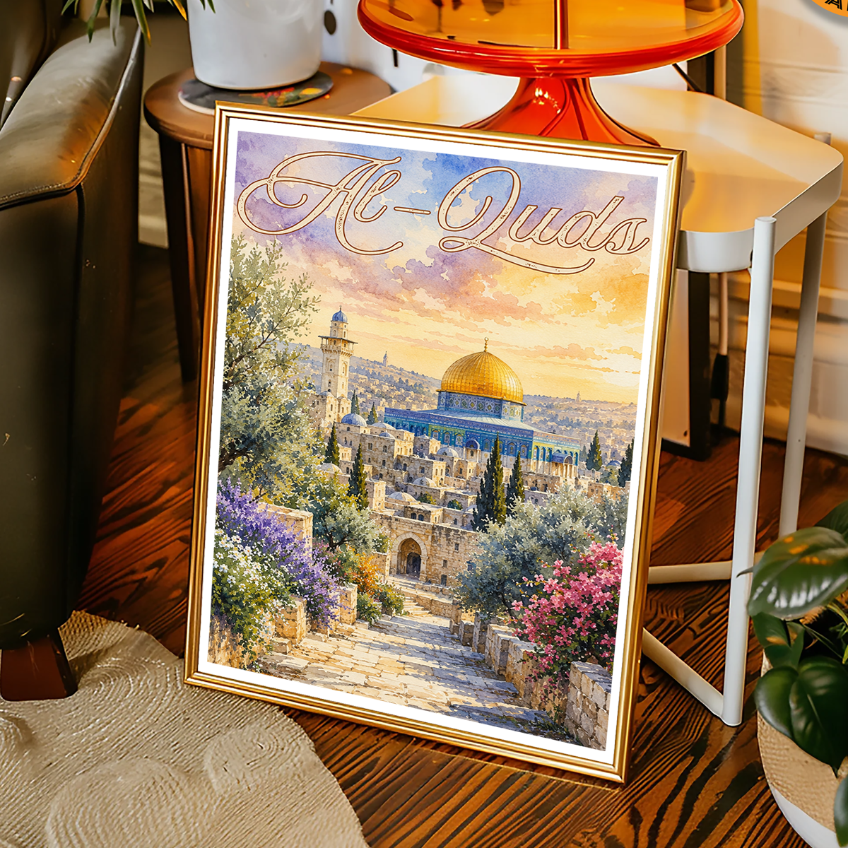 Al-Quds - Palestine - Travel Wall Art Deco Poster Print - Art Print - Travel Art Poster