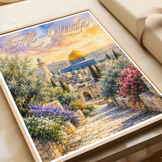 Al-Quds - Palestine - Travel Wall Art Deco Poster Print - Art Print - Travel Art Poster