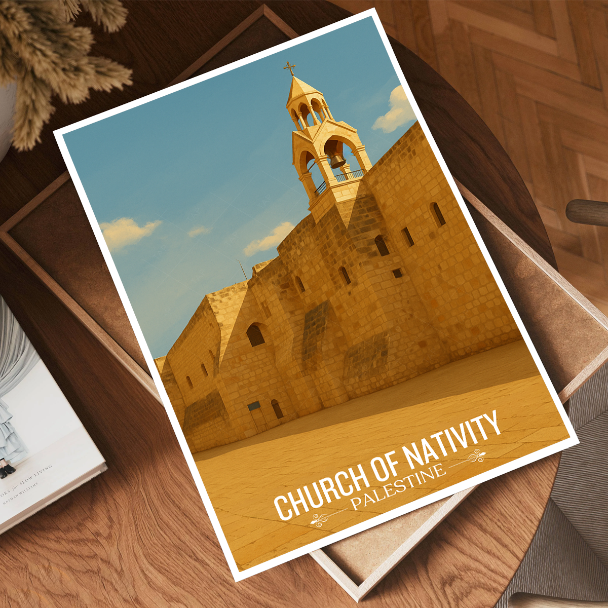 Church of Nativity - Palestine - Travel Wall Art Deco Poster Print - Art Print - Travel Art Poster