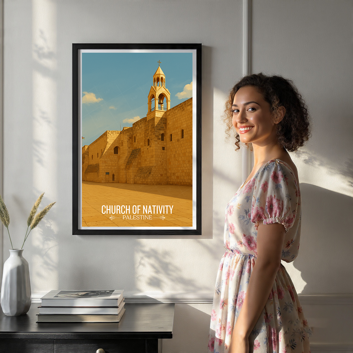 Church of Nativity - Palestine - Travel Wall Art Deco Poster Print - Art Print - Travel Art Poster