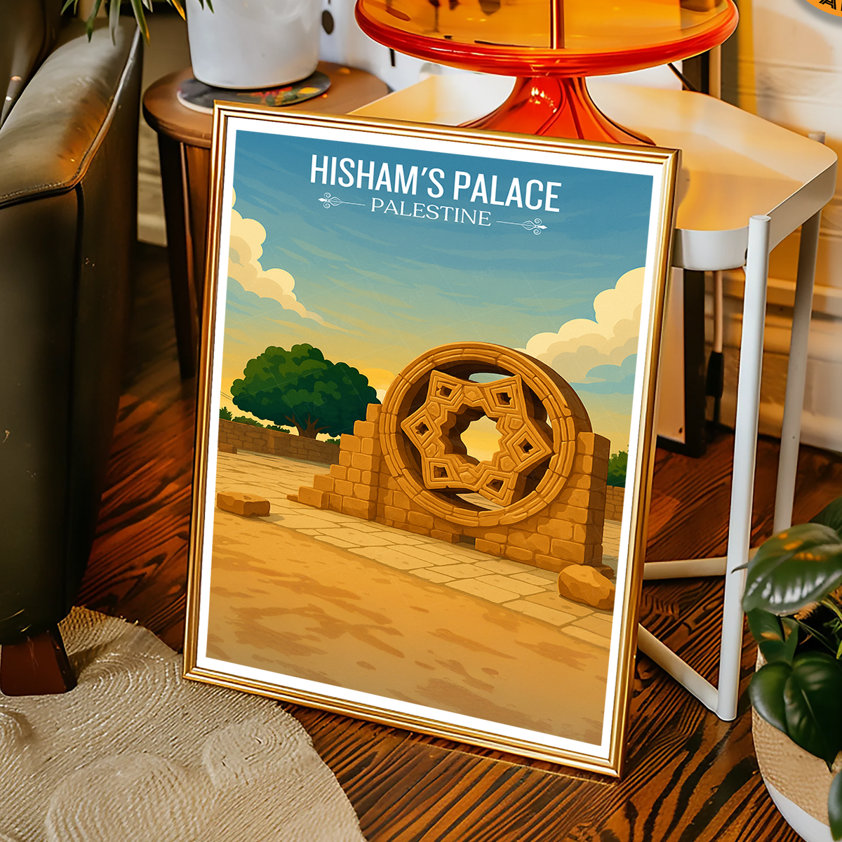 Hisham Palace - Palestine - Travel Wall Art Deco Poster Print - Art Print - Travel Art Poster