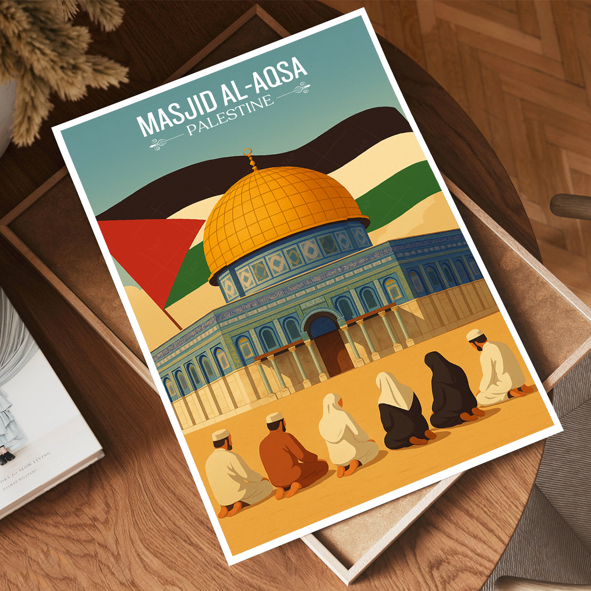 Masjid Al-Aqsa - Palestine - Travel Wall Art Deco Poster Print - Art Print - Travel Art Poster