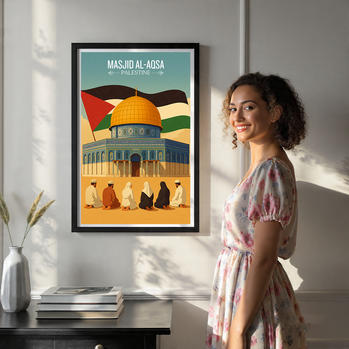 Masjid Al-Aqsa - Palestine - Travel Wall Art Deco Poster Print - Art Print - Travel Art Poster