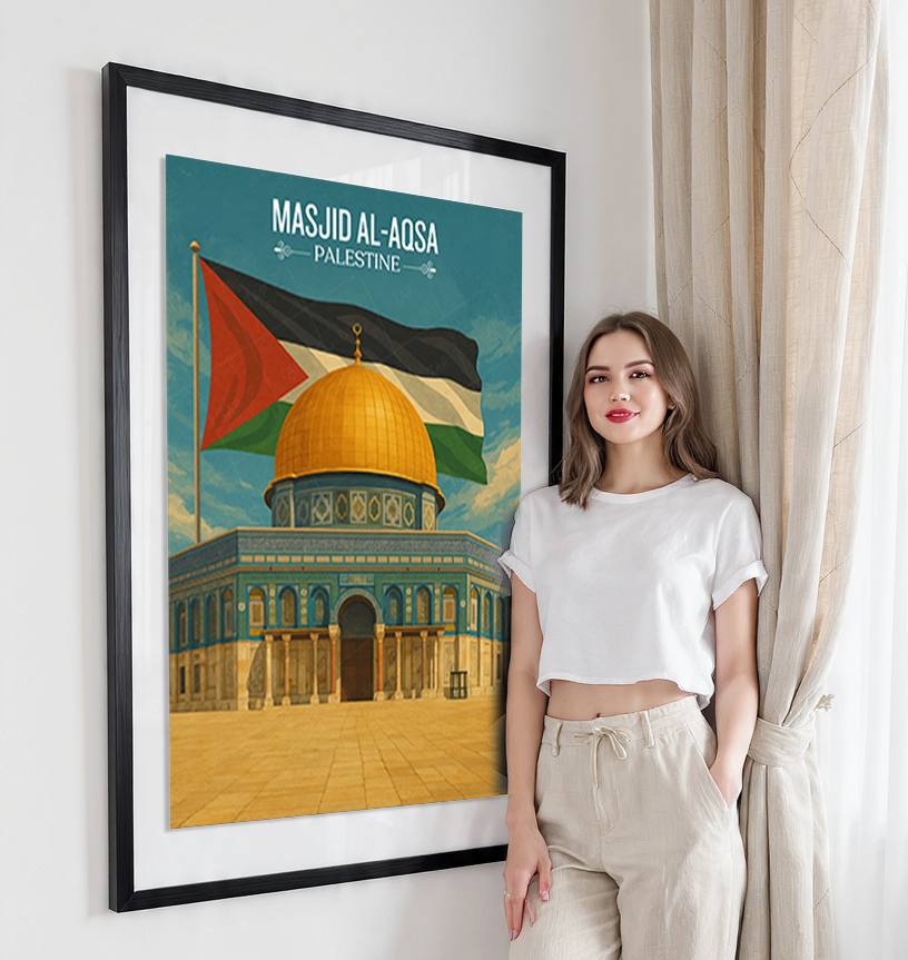 Masjid Al-Aqsa - Palestine - Travel Wall Art Deco Poster Print - Art Print - Travel Art Poster