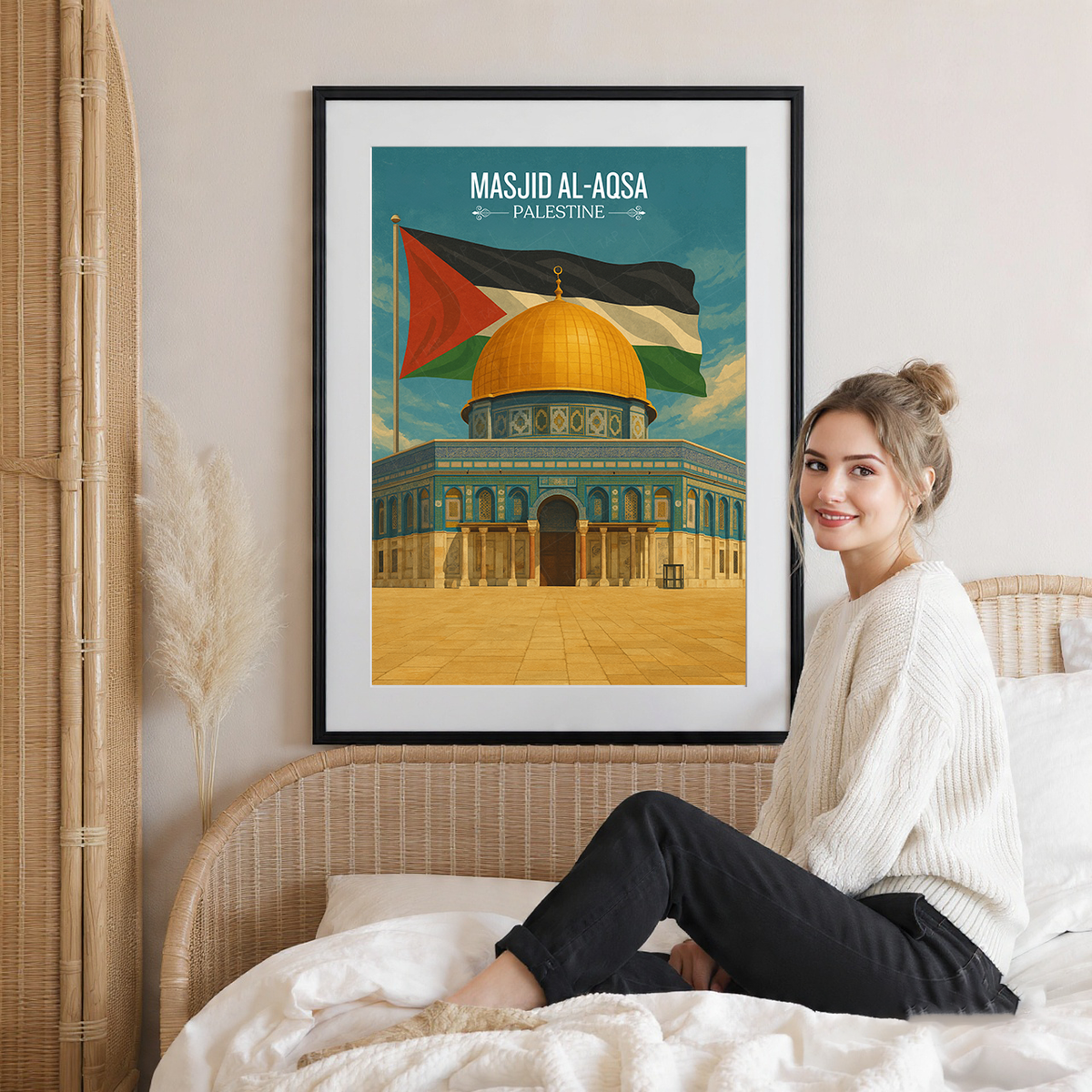 Masjid Al-Aqsa - Palestine - Travel Wall Art Deco Poster Print - Art Print - Travel Art Poster