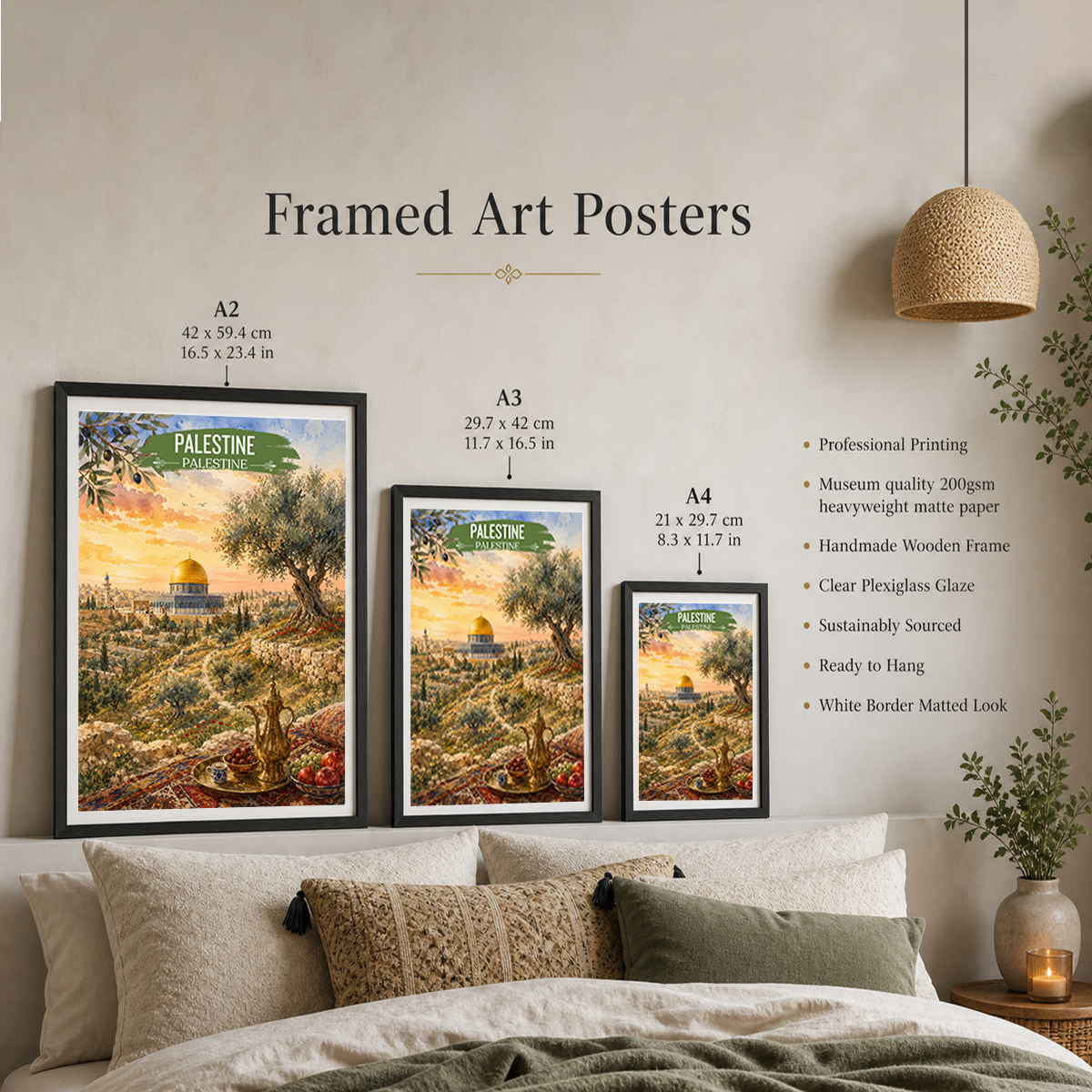 Palestine - Travel Wall Art Deco Poster Print - Art Print - Travel Art Poster