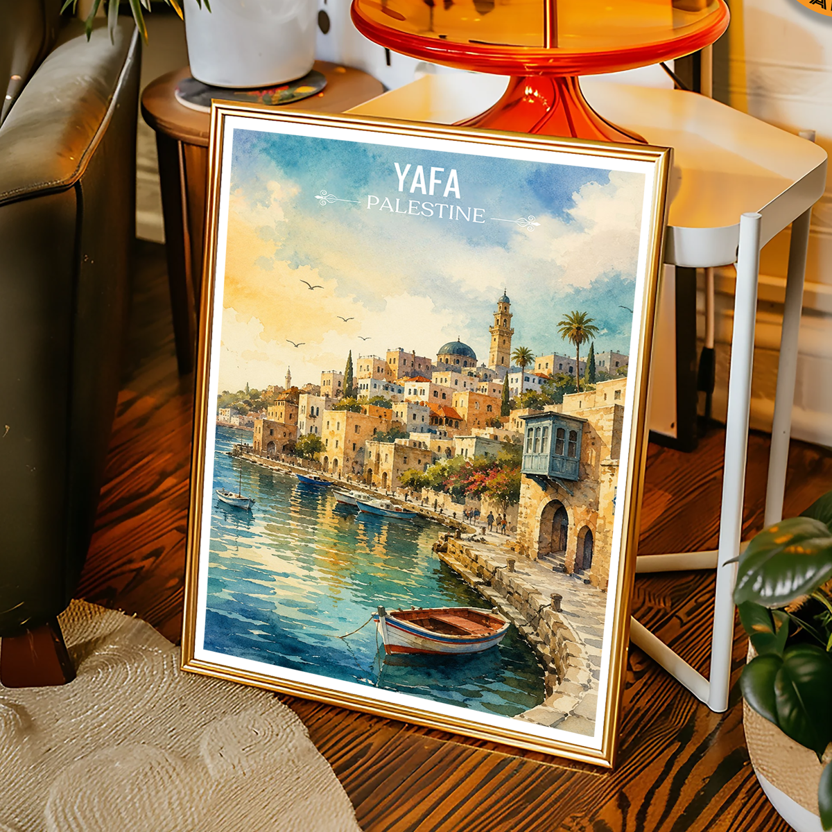 Yafa - Palestine - Travel Wall Art Deco Poster Print - Art Print - Travel Art Poster