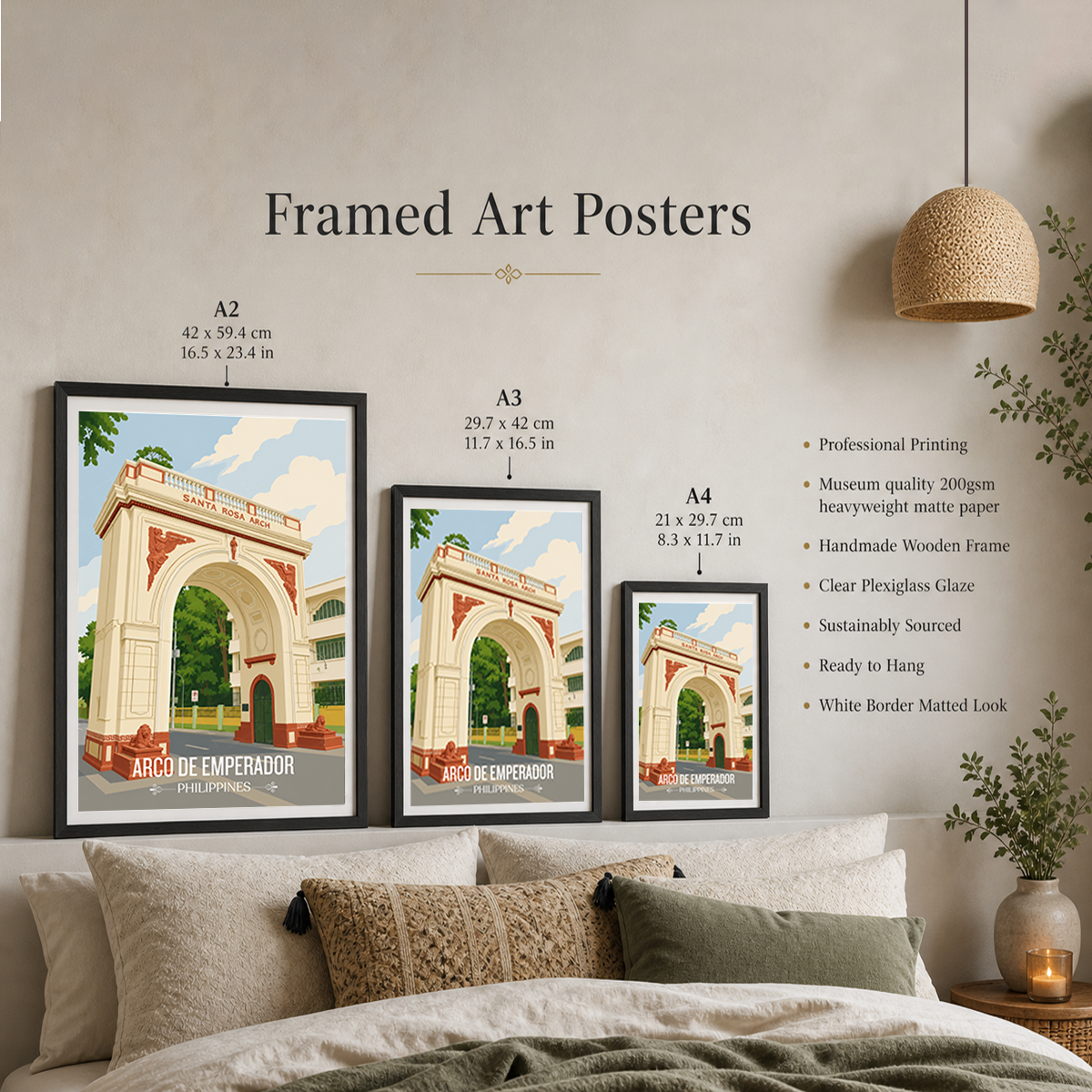 Arco de Emprerador - Philippines - Travel Wall Art Deco Poster Print - Art Print - Travel Art Poster