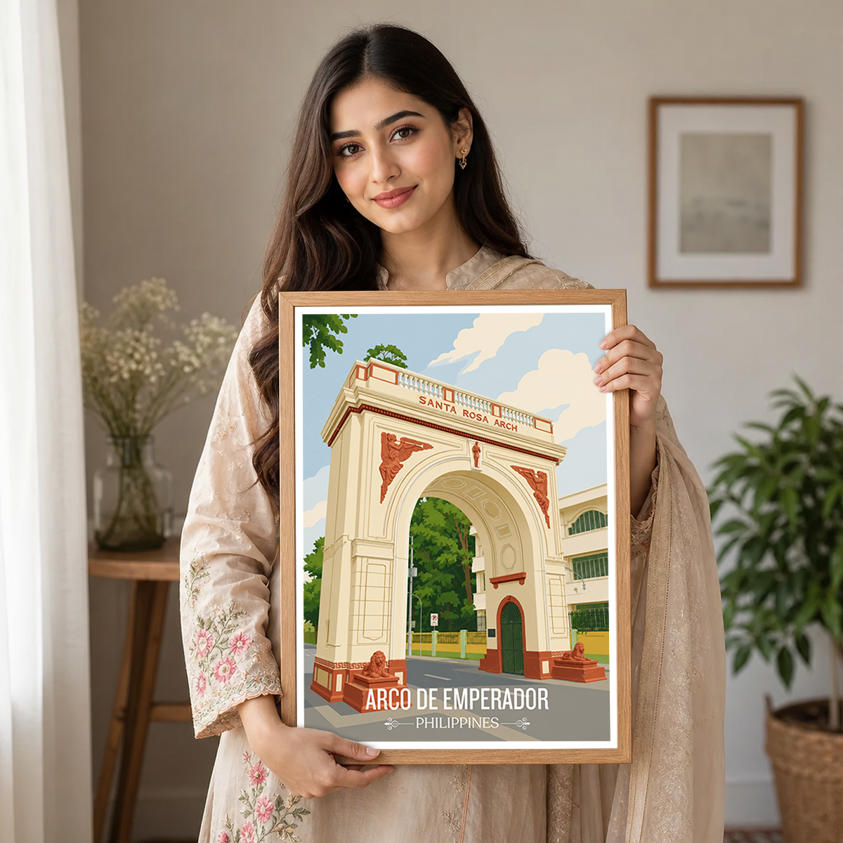 Arco de Emprerador - Philippines - Travel Wall Art Deco Poster Print - Art Print - Travel Art Poster