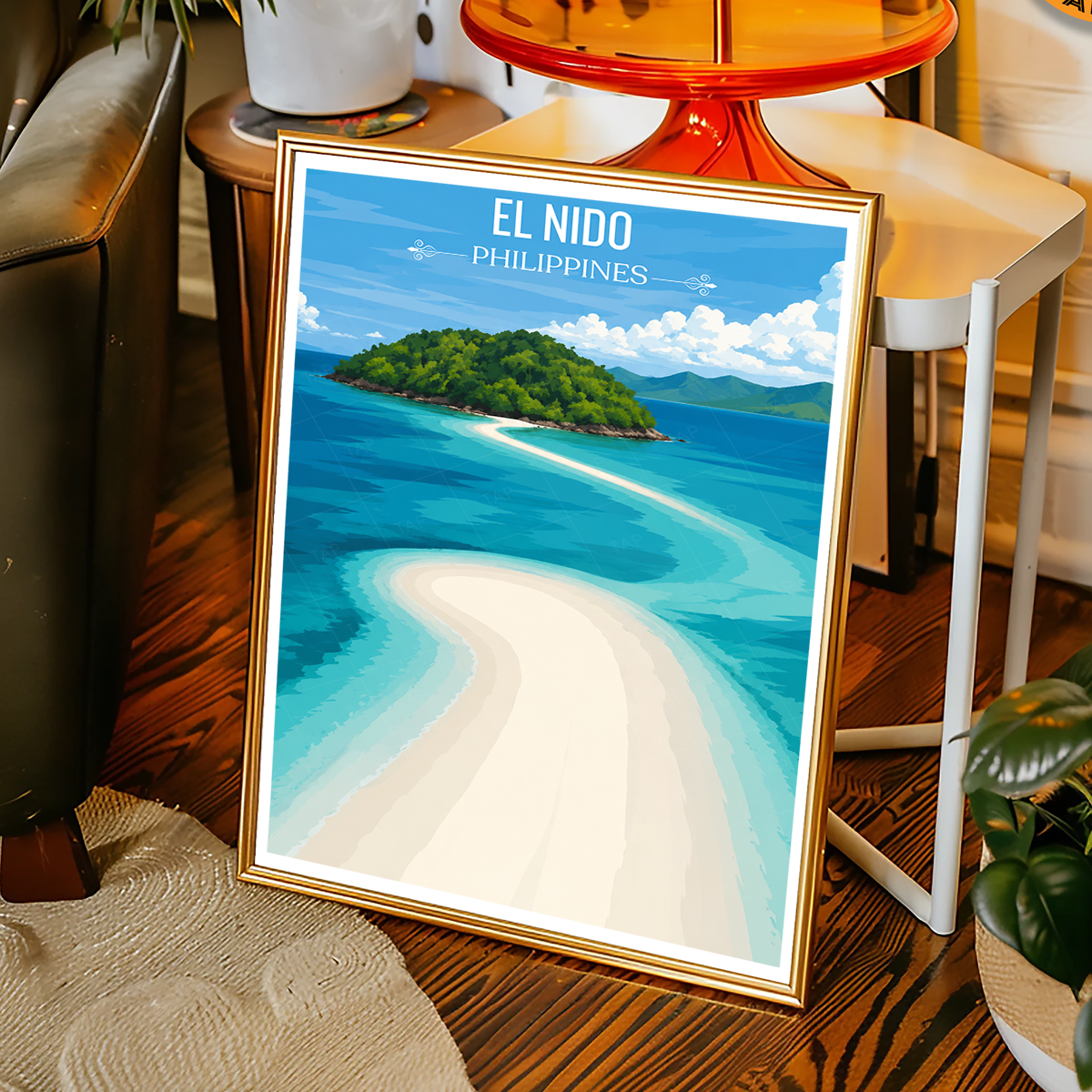 El Nido - Philippines - Travel Wall Art Deco Poster Print - Art Print - Travel Art Poster