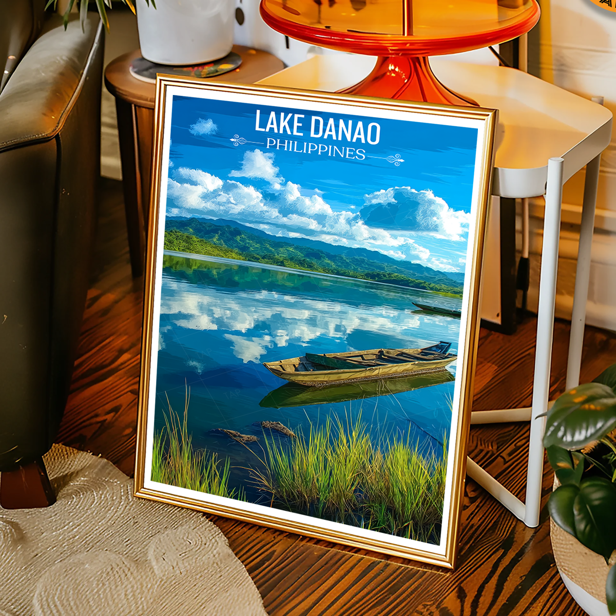 Lake Danao - Philippines - Travel Wall Art Deco Poster Print - Art Print - Travel Art Poster