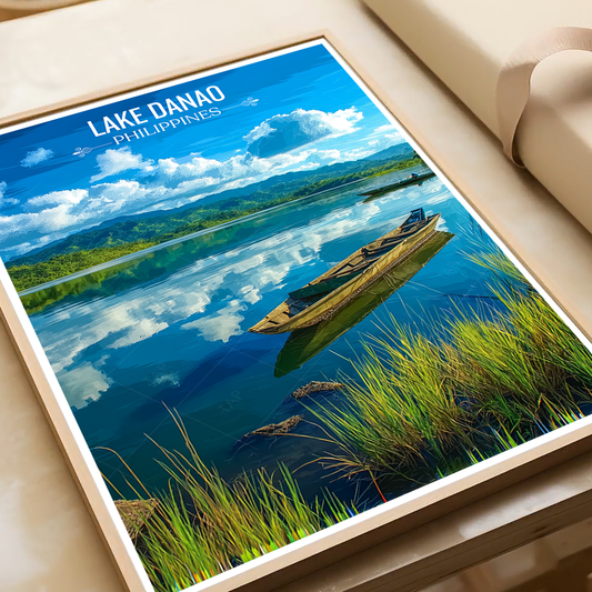 Lake Danao - Philippines - Travel Wall Art Deco Poster Print - Art Print - Travel Art Poster