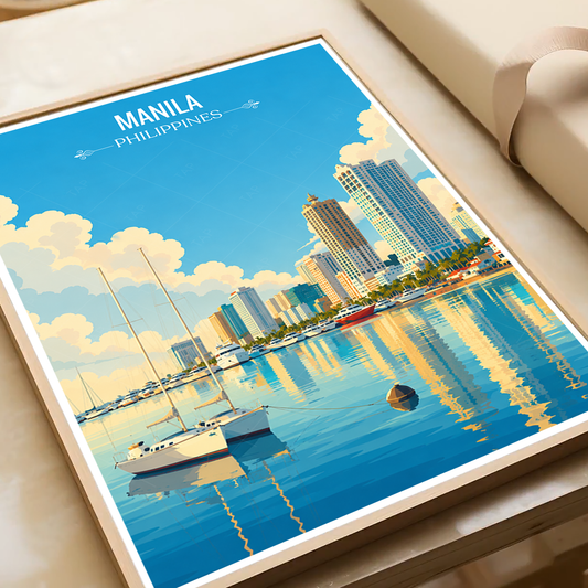 Manila - Philippines - Travel Wall Art Deco Poster Print - Art Print - Travel Art Poster