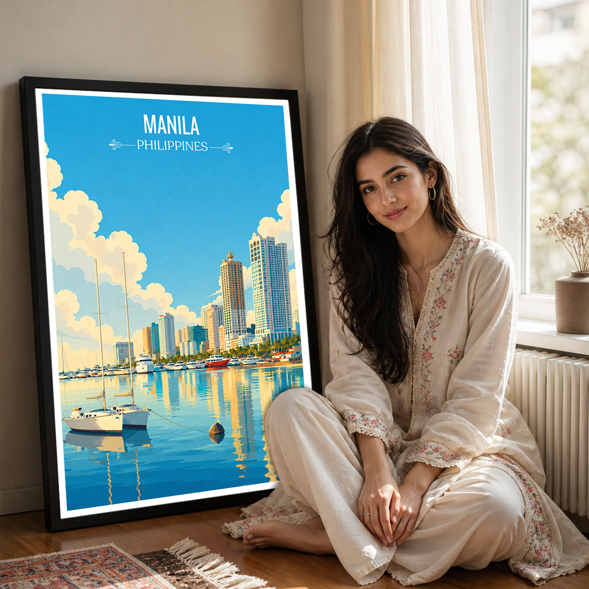 Manila - Philippines - Travel Wall Art Deco Poster Print - Art Print - Travel Art Poster