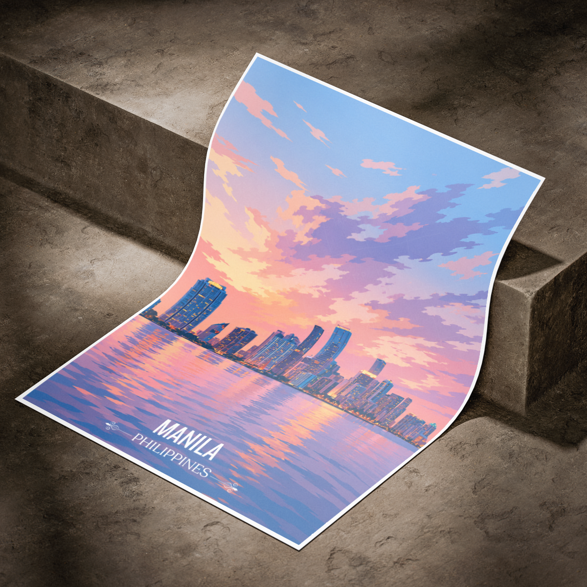 Manila - Philippines - Travel Wall Art Deco Poster Print - Art Print - Travel Art Poster