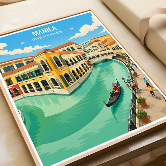 Manila - Philippines - Travel Wall Art Deco Poster Print - Art Print - Travel Art Poster