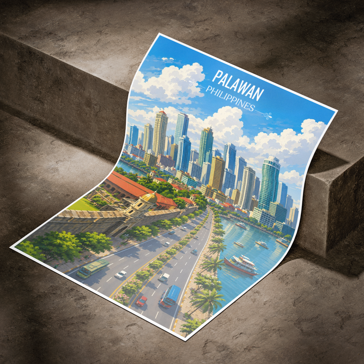 Palawan - Philippines - Travel Wall Art Deco Poster Print - Art Print - Travel Art Poster