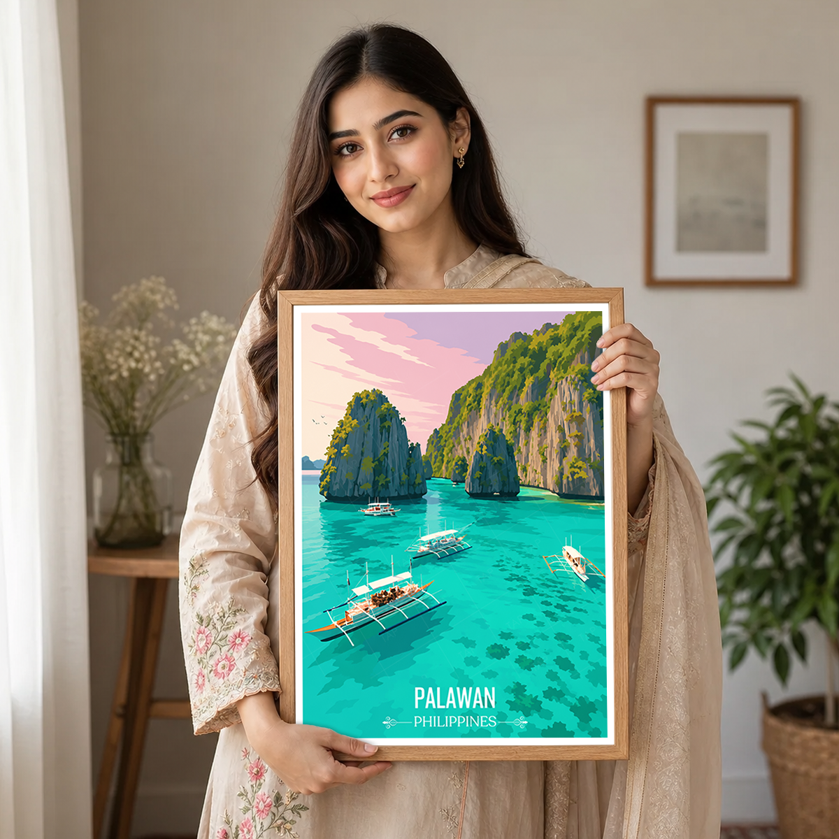 Palawan - Philippines - Travel Wall Art Deco Poster Print - Art Print - Travel Art Poster