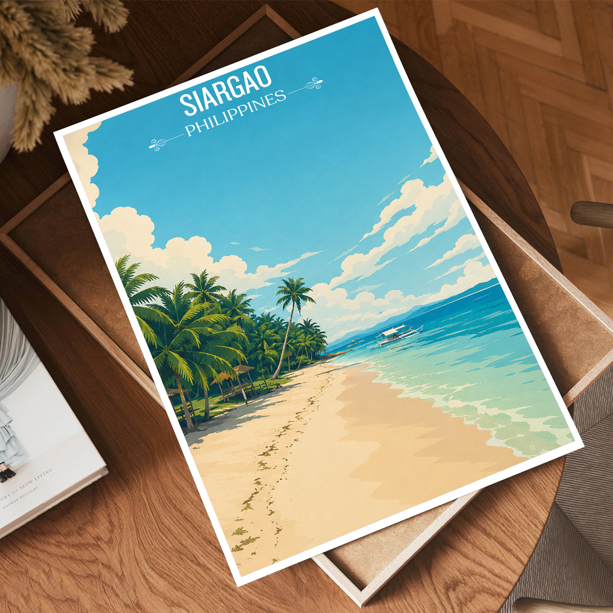 Siargao - Philippines - Travel Wall Art Deco Poster Print - Art Print - Travel Art Poster