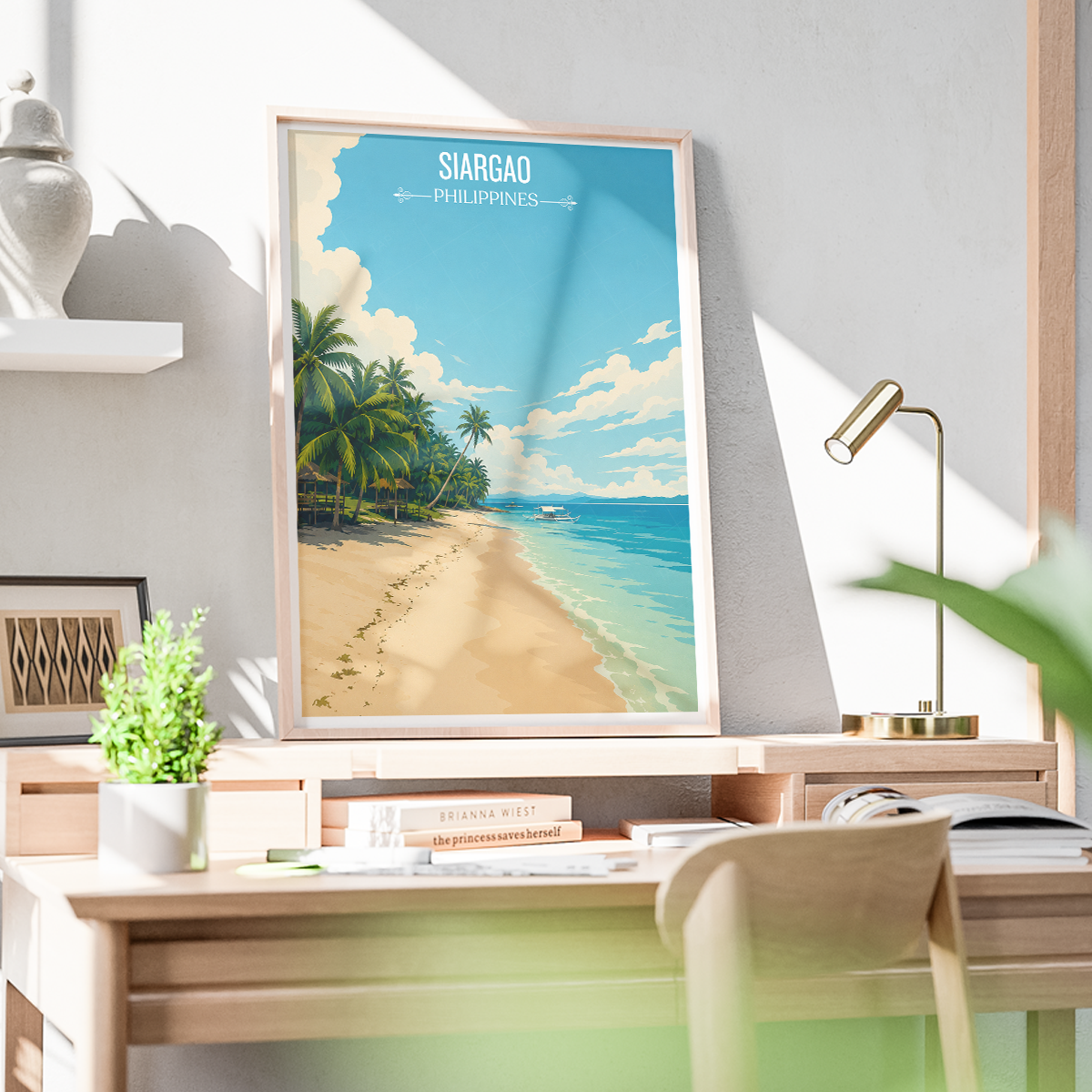 Siargao - Philippines - Travel Wall Art Deco Poster Print - Art Print - Travel Art Poster