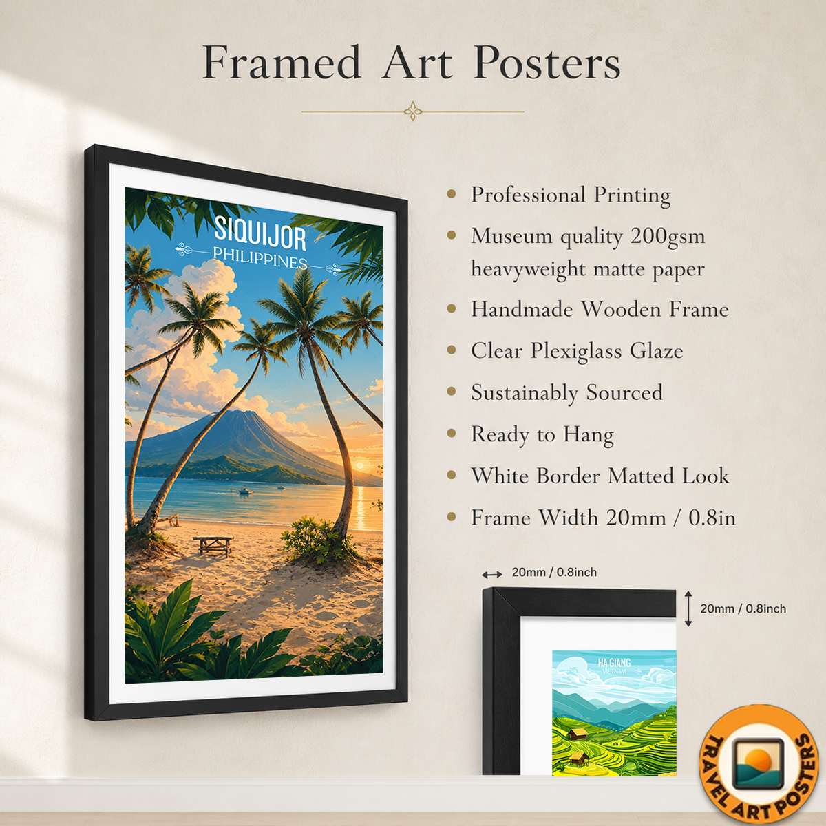 Siquijor - Philippines - Travel Wall Art Deco Poster Print - Art Print - Travel Art Poster
