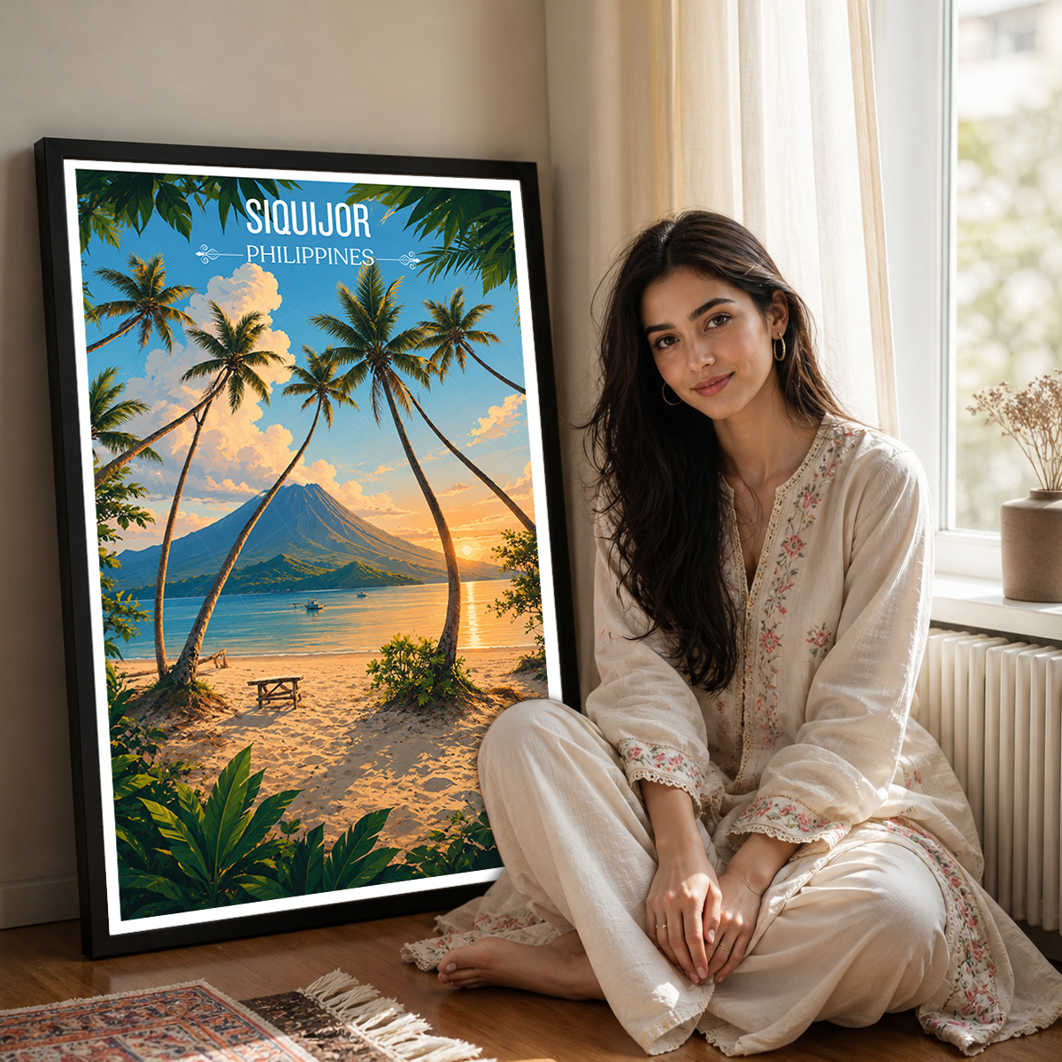 Siquijor - Philippines - Travel Wall Art Deco Poster Print - Art Print - Travel Art Poster