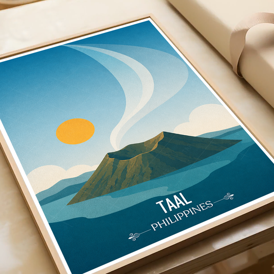 Taal - Philippines - Travel Wall Art Deco Poster Print - Art Print - Travel Art Poster