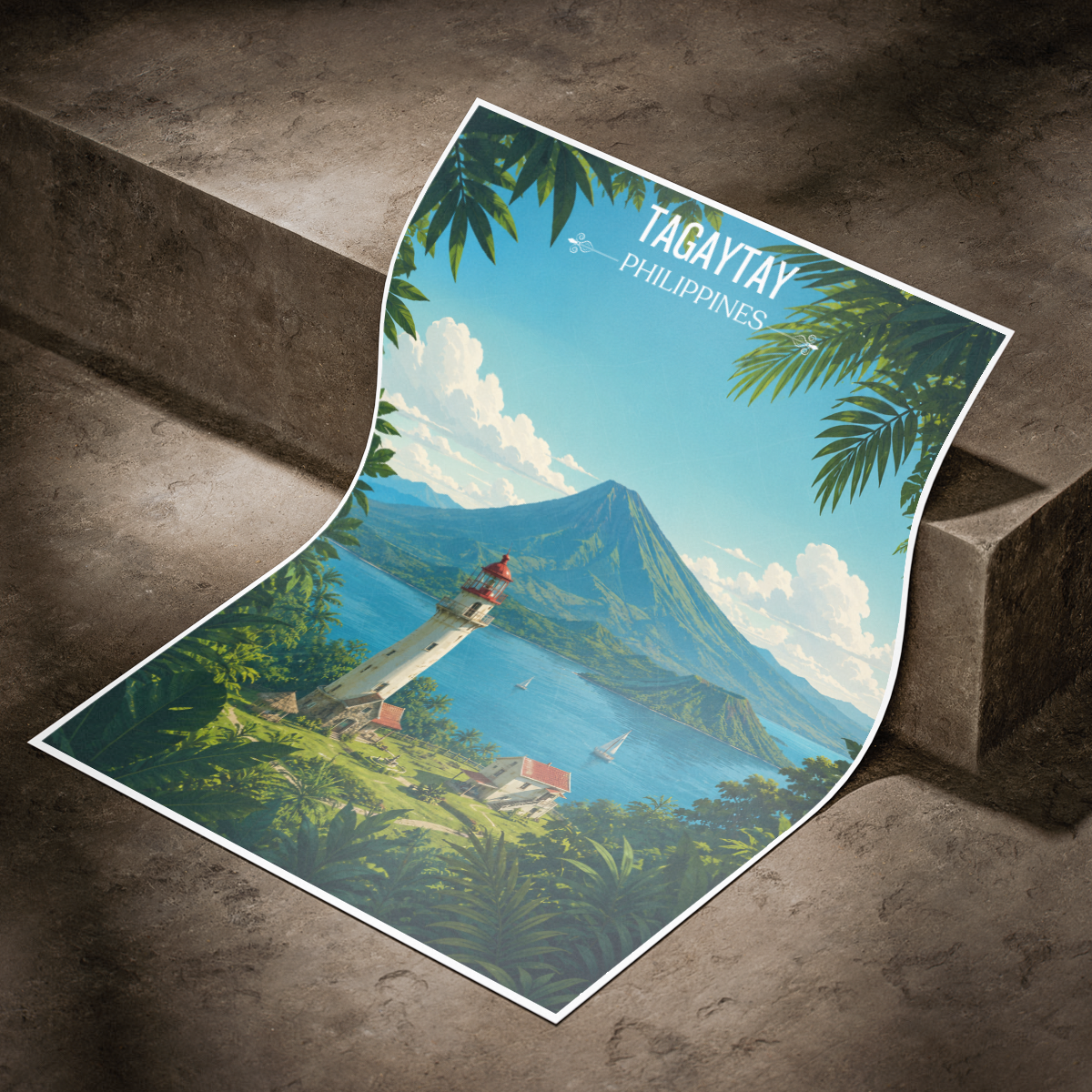 Tagaytay - Philippines - Travel Wall Art Deco Poster Print - Art Print - Travel Art Poster