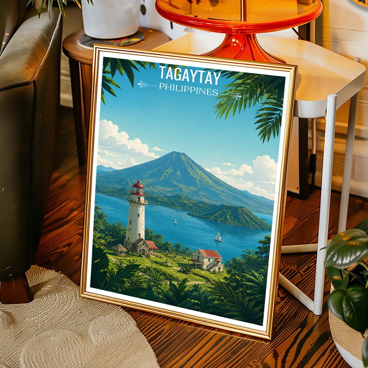 Tagaytay - Philippines - Travel Wall Art Deco Poster Print - Art Print - Travel Art Poster