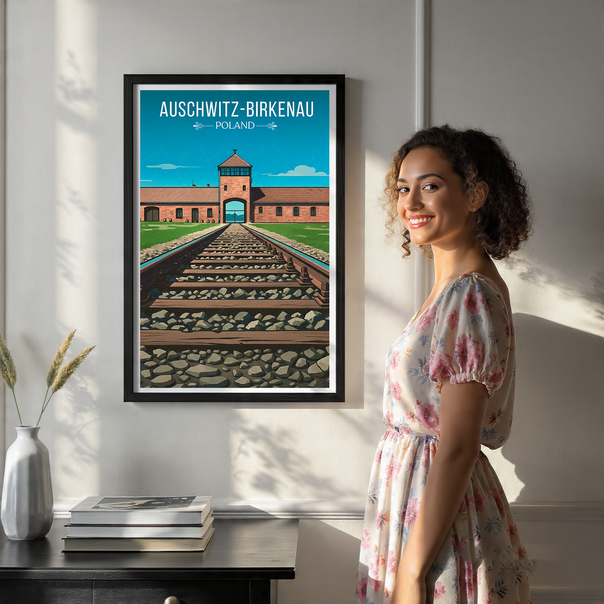 Auschwitz - Poland - Travel Poster Vintage Style Wall Art Print